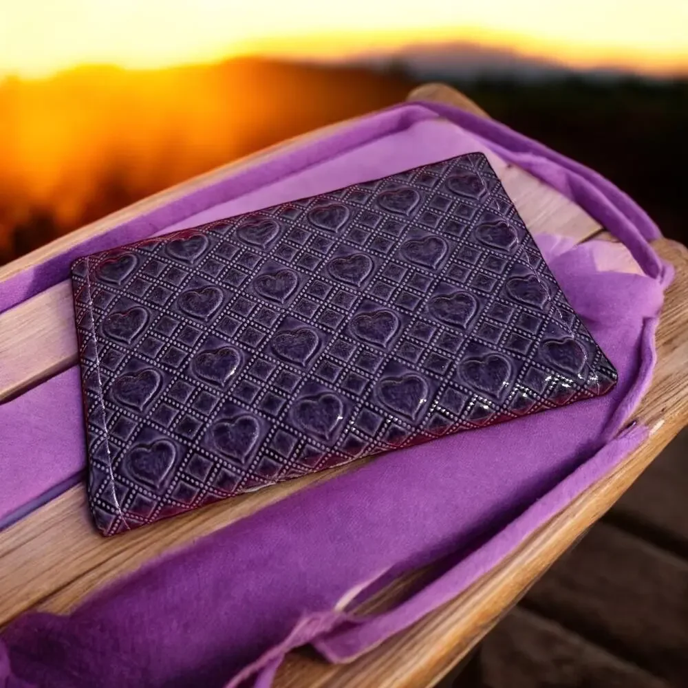 Purple Heart Retro Small New In Pack Card Wallet ID Card Holder Unused Deadstock